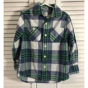 Crewcuts Size 4-5 Plaid Collared Button Up